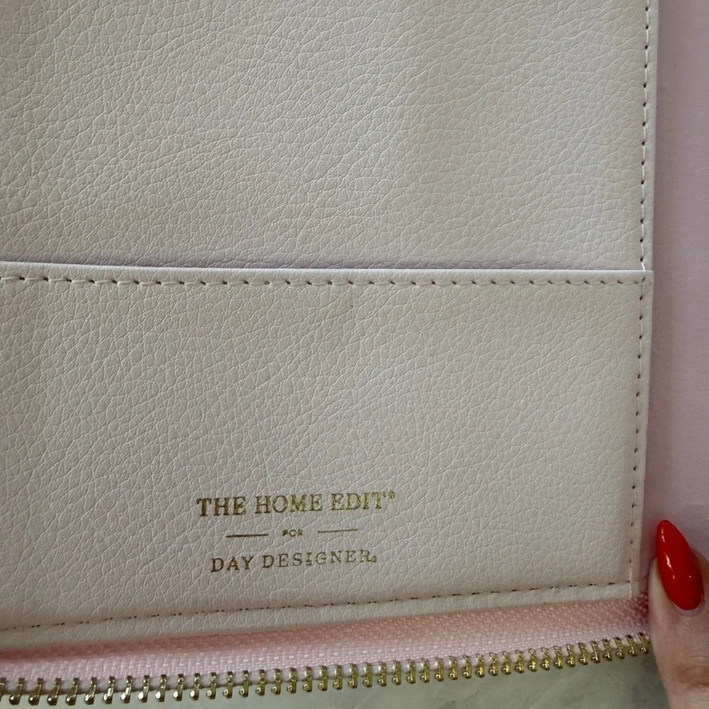 The Home Edit for Day Designer Leather Zip Planner - Light Blush Pink